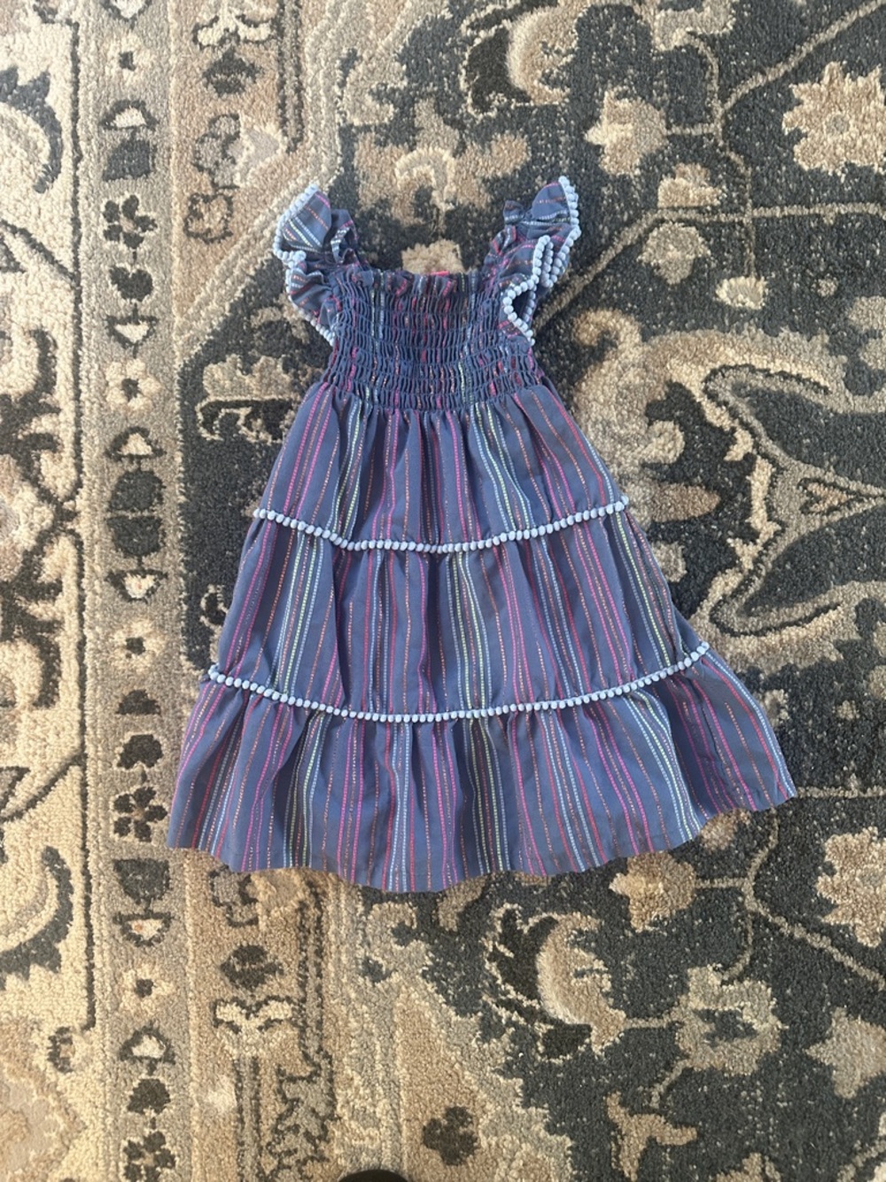 Penelope mack size 2T Girls' Smocked Striped Sundress - Blue—summer-